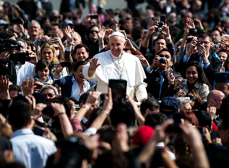 Papa Francesco in piazza San Pietro in occasione dell'udienza generale del 27 marzo (Alessia Giuliani)